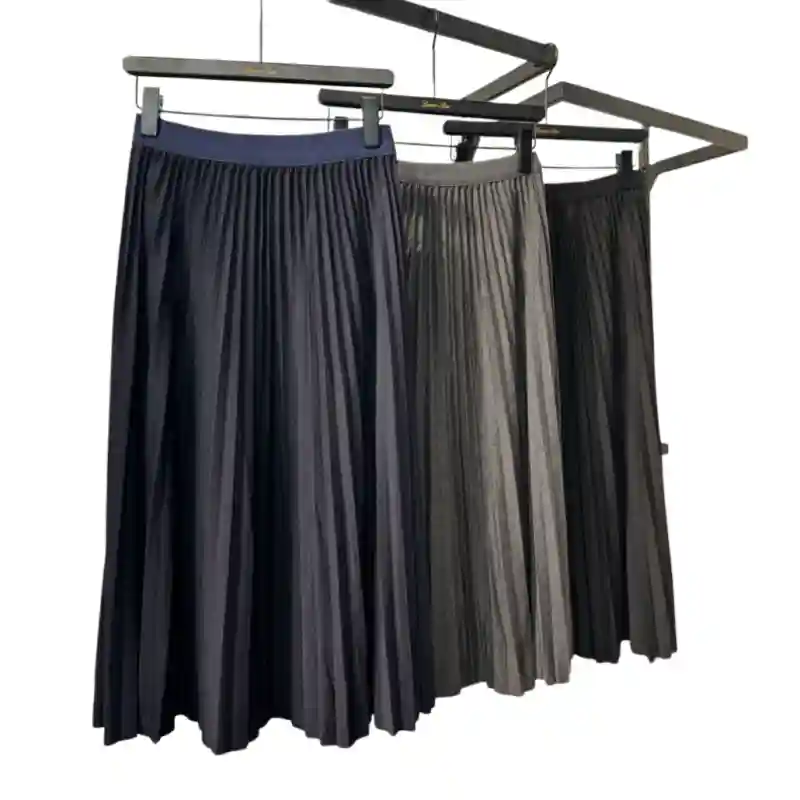 18160 Юбка плиссе чёрная тёмная (Стандарт)