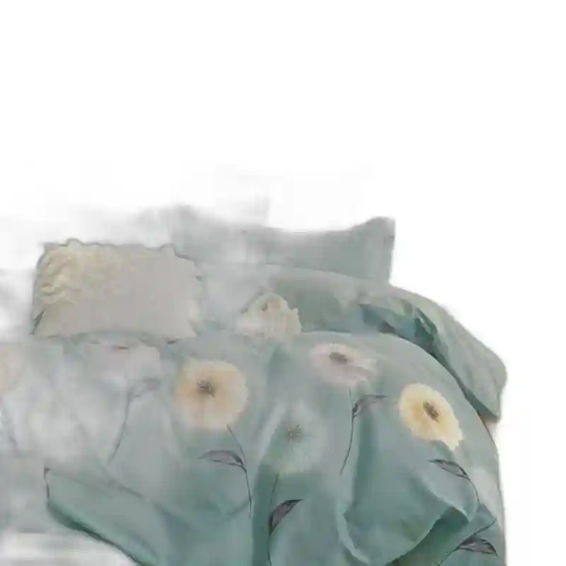 18216 Комплект постельного белья (зелёное с одуванчиками)