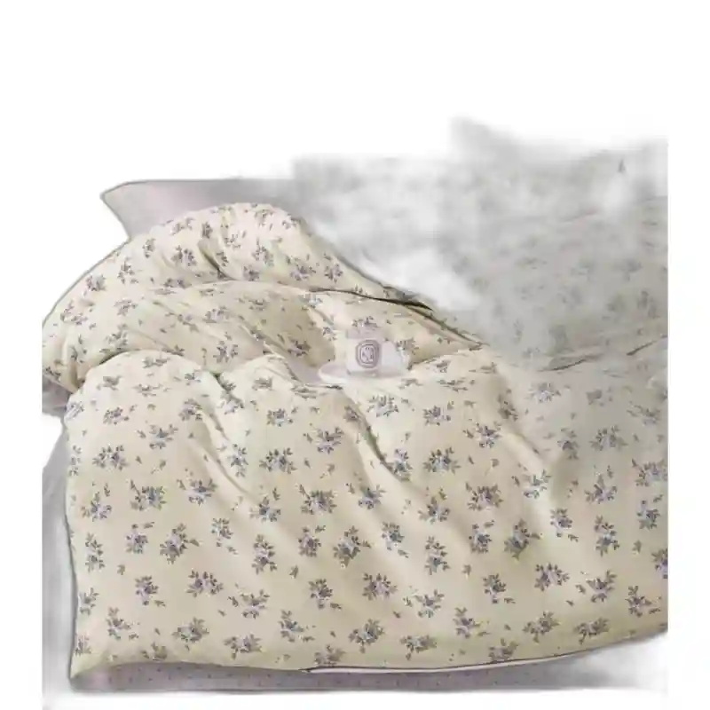 18258 Комплект постельного белья (JAKKARD Кремовое с фиолетовыми цветами)