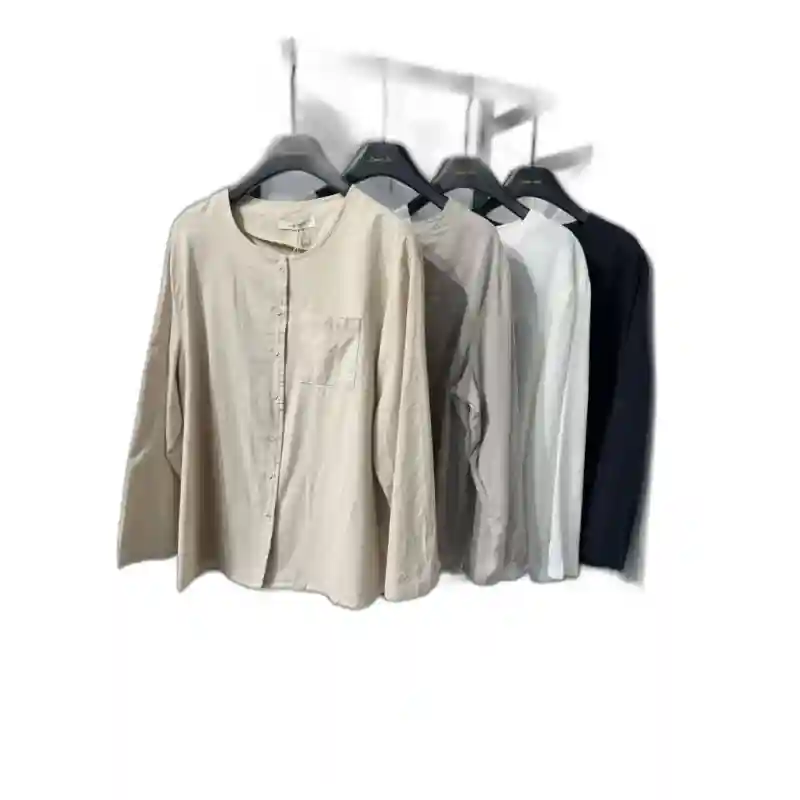 21302 Стильные рубашки чёрная 44