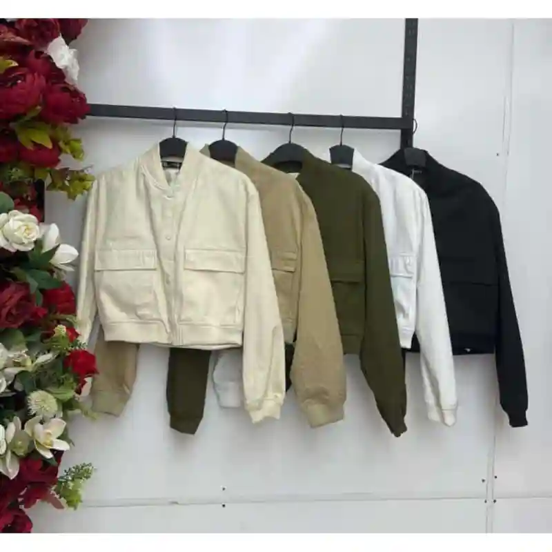 21423 Стильный бомбер ZARA Чёрный L