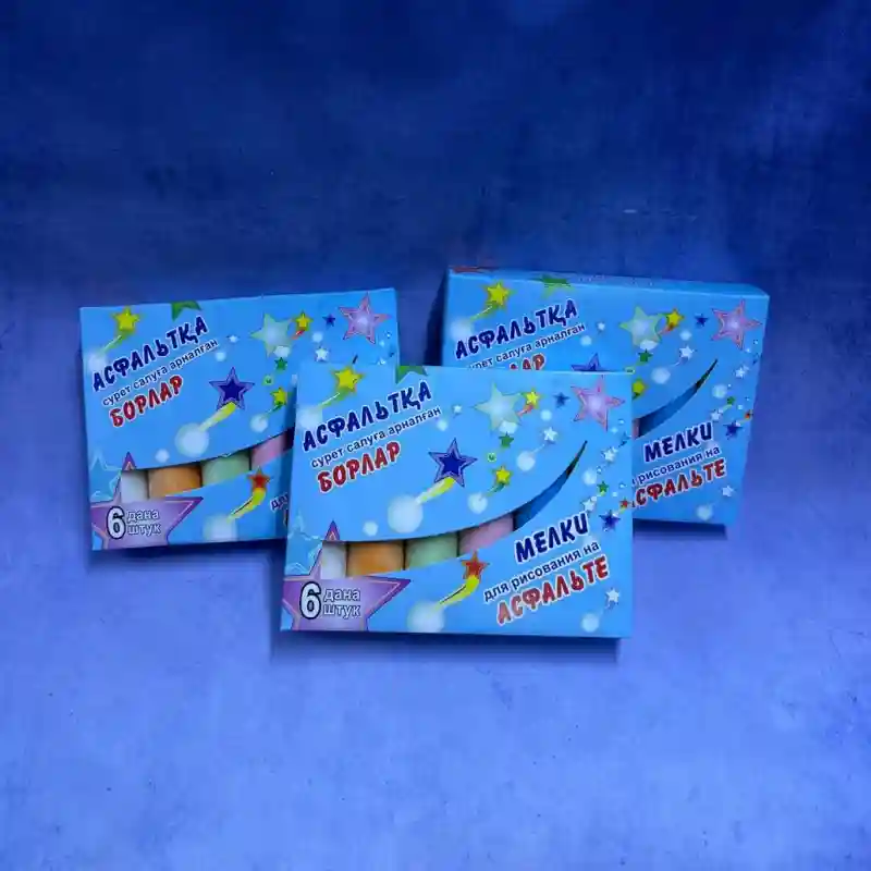 Мелки для рисования на асфальте 6 шт 23638