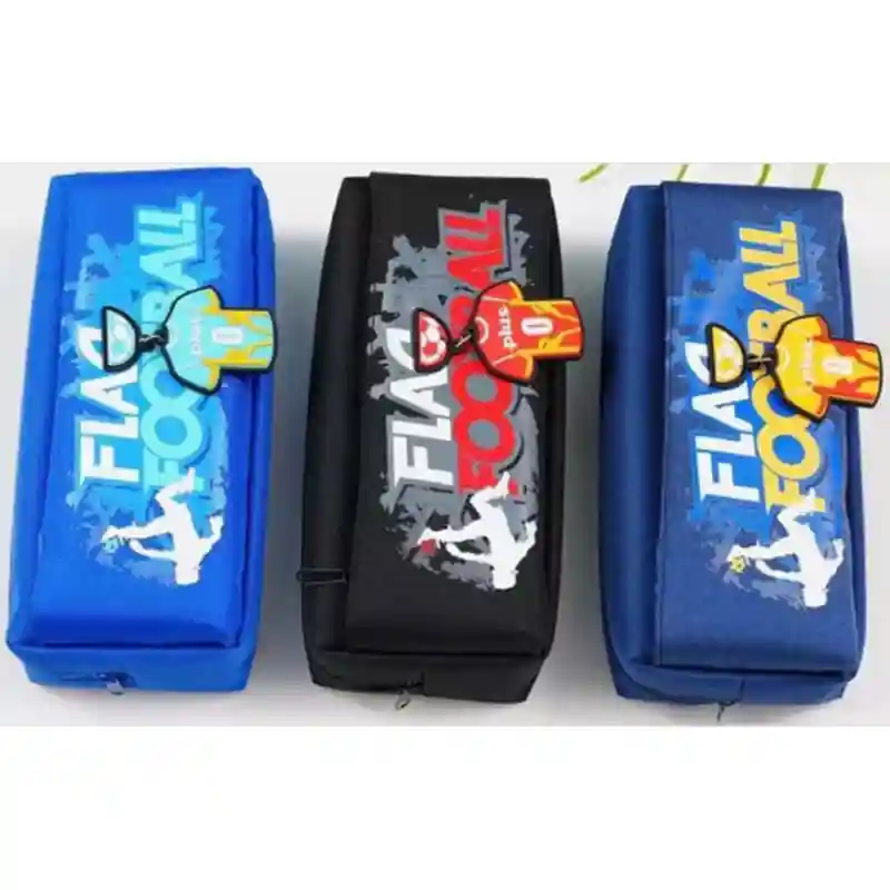 Пенал Flag Football, тёмно-синий с футболистом 23819