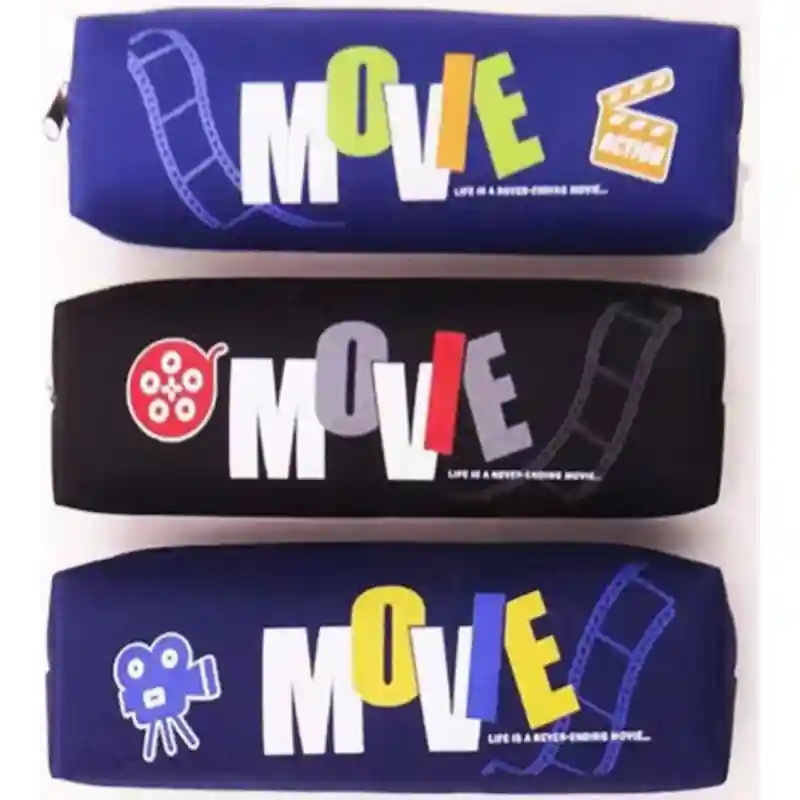 Пенал Movie, синий с надписью 23850