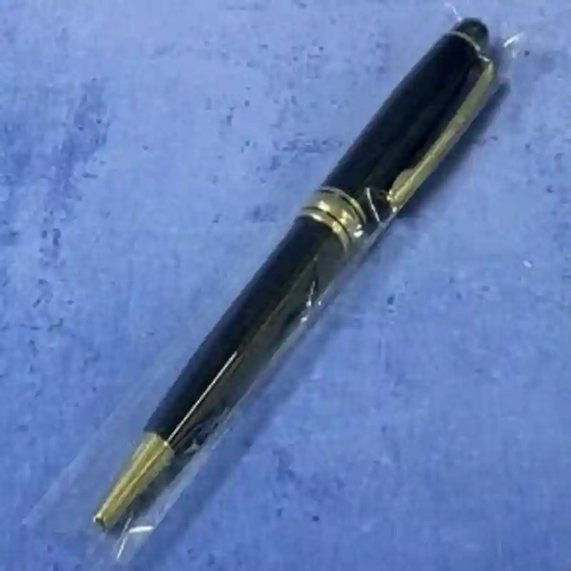 Подарочная ручка металлическая с золотистой отделкой, черная 24002