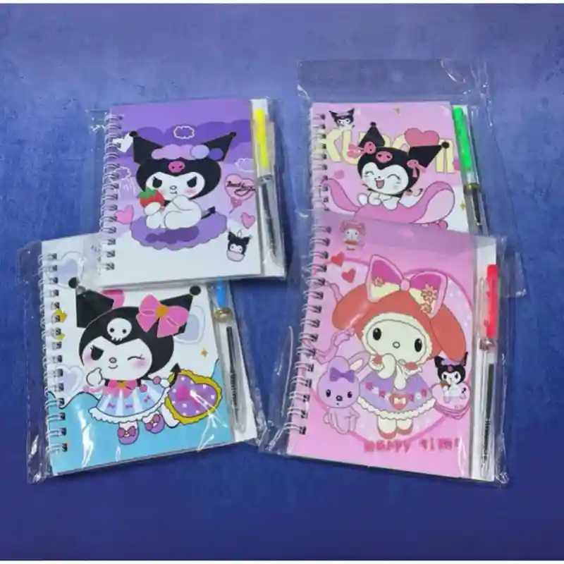 Блокнот с ручкой (Kuromi, голубой) 24039