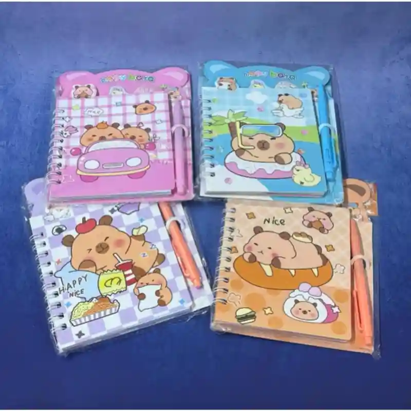 Блокнот с ручкой (Капибара, розовый) 24045