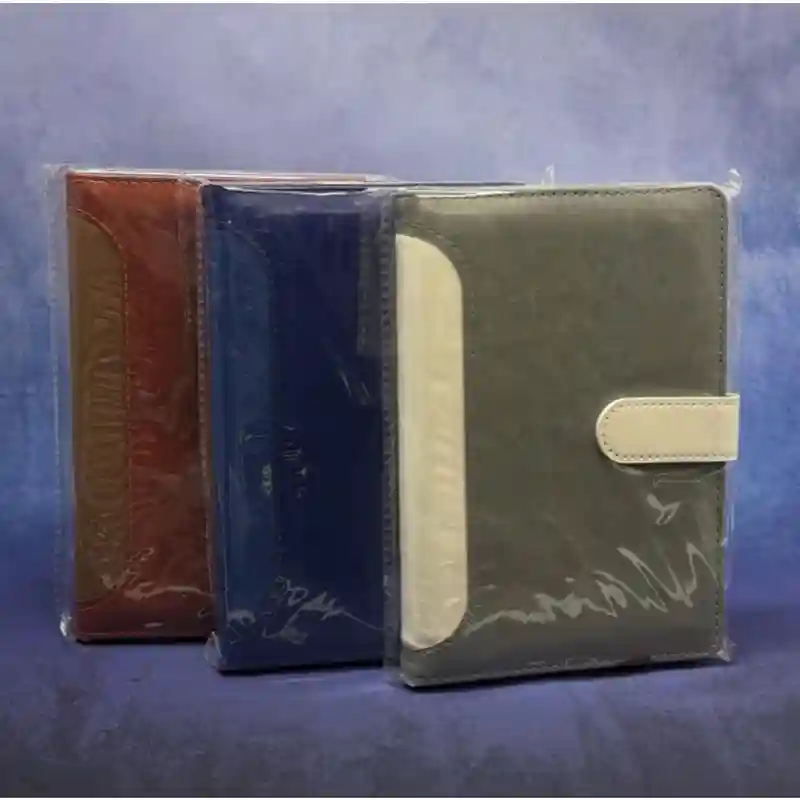 Блокнот кожзам синий, А5 25536