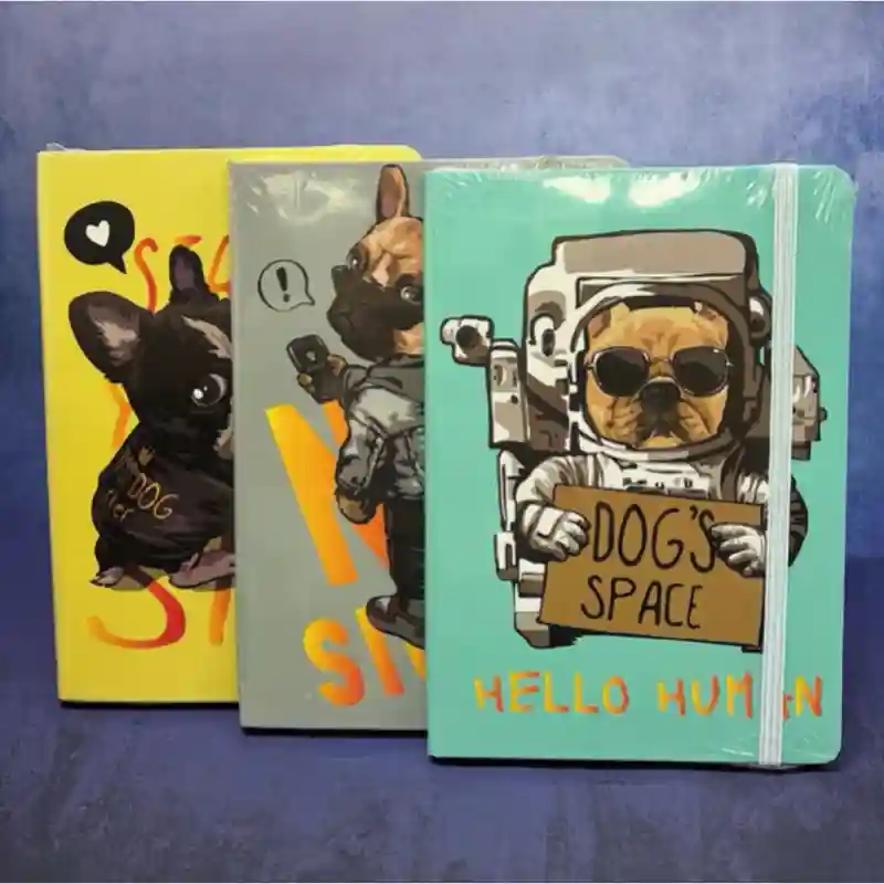 Блокнот с рисунком собачки серый, А5 25580