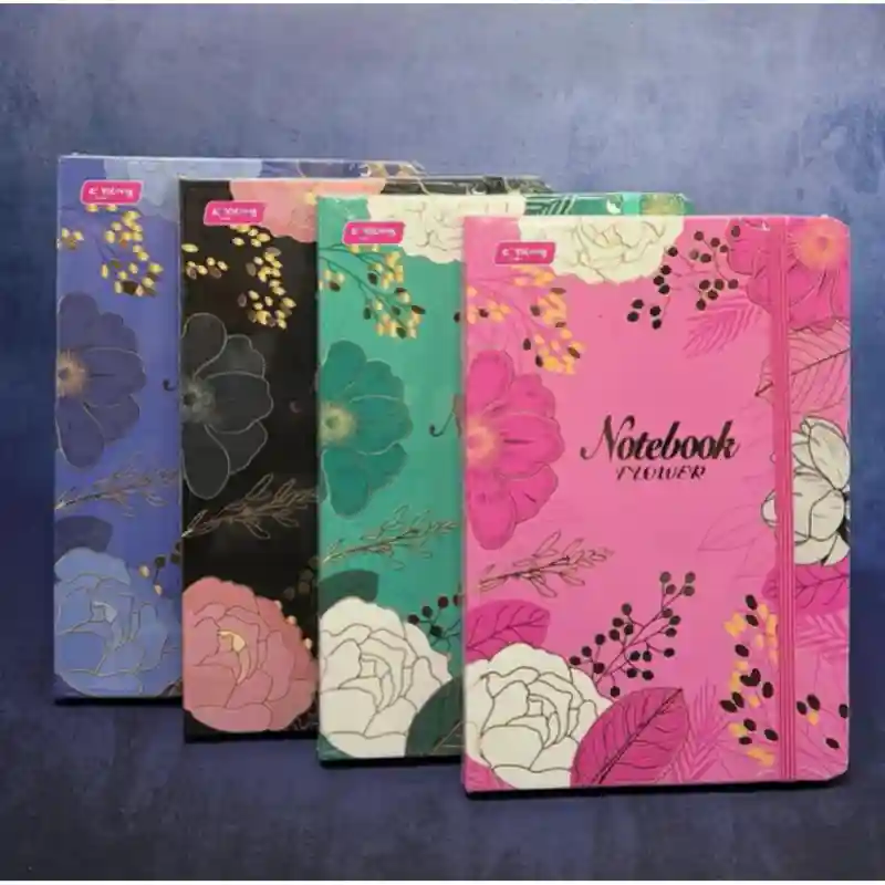 Блокнот с цветочным узором сиреневый, А5 25585