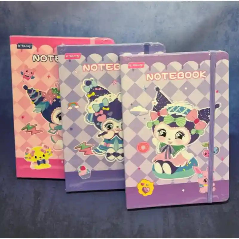 Блокнот с мультяшным рисунком сиреневый, А5 25596