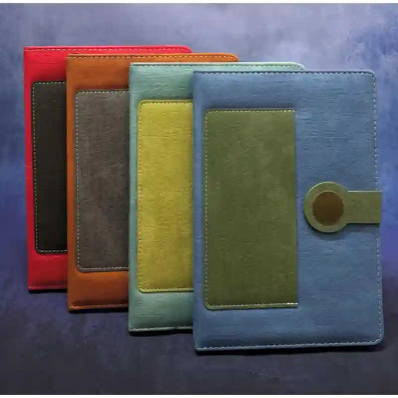 Блокнот кожзам жёлтый с застёжкой 25613