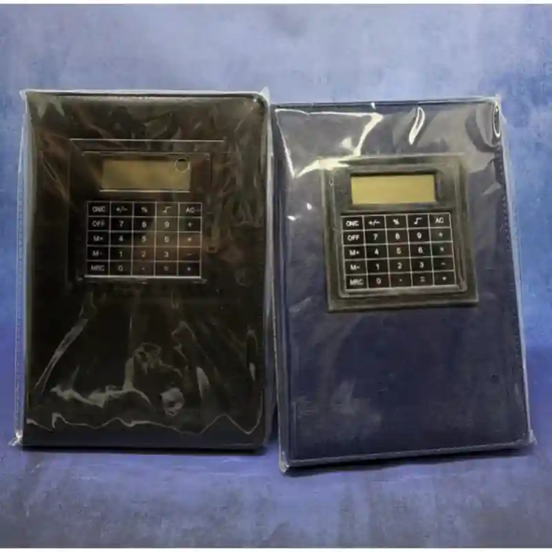 Блокнот с калькулятором синий 25617