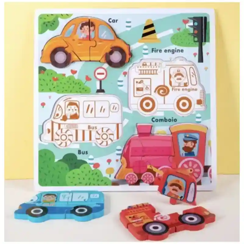 Пазл Сортер пазл транспорт 4 в 1