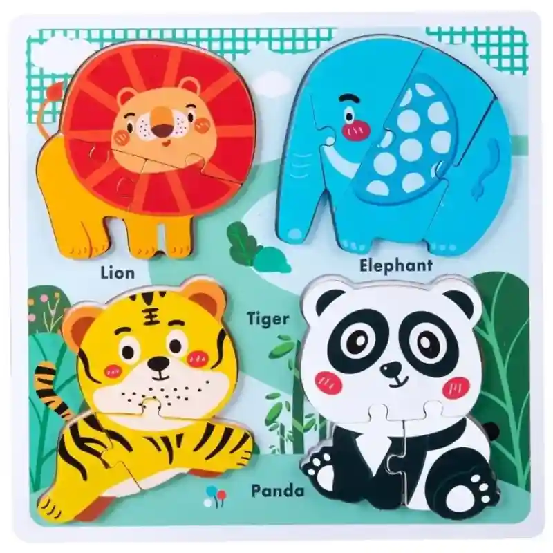 Пазл Сортер пазл животные 4 в 1