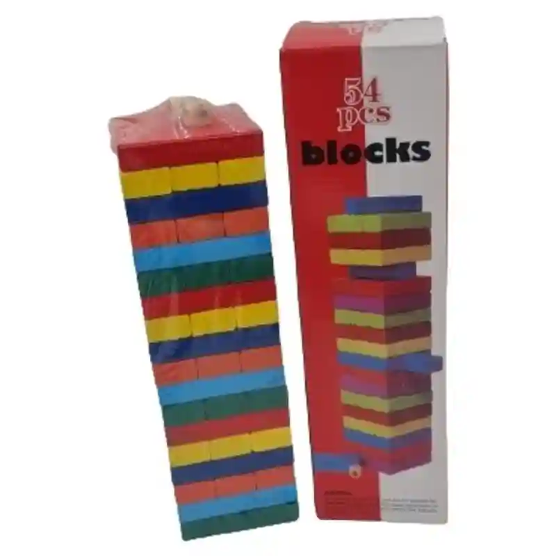 Настольная игра Дженга разноцветная