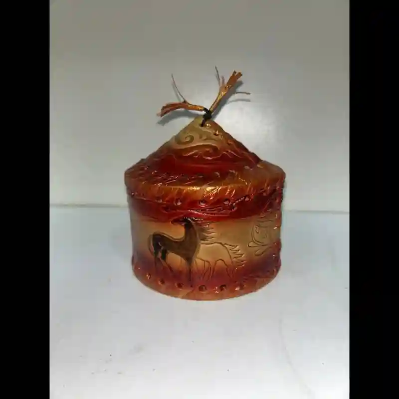 Шкатулка Юрта с национальными ормнаментами