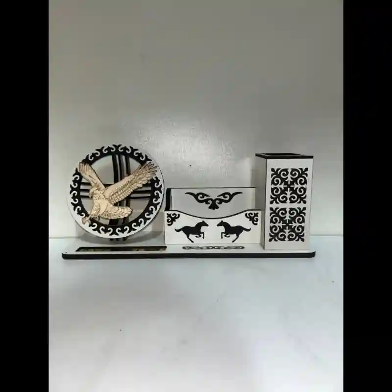 Офисный набор черно-белый цвет