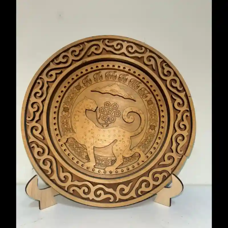 Декоративная тарелка деревянная барыса