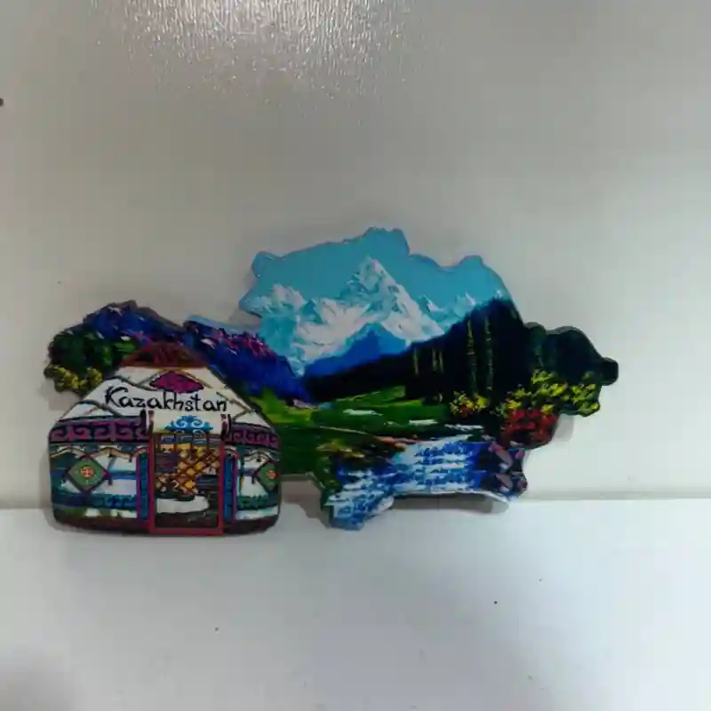 Магнит сувенирный Юрта и Казахстан