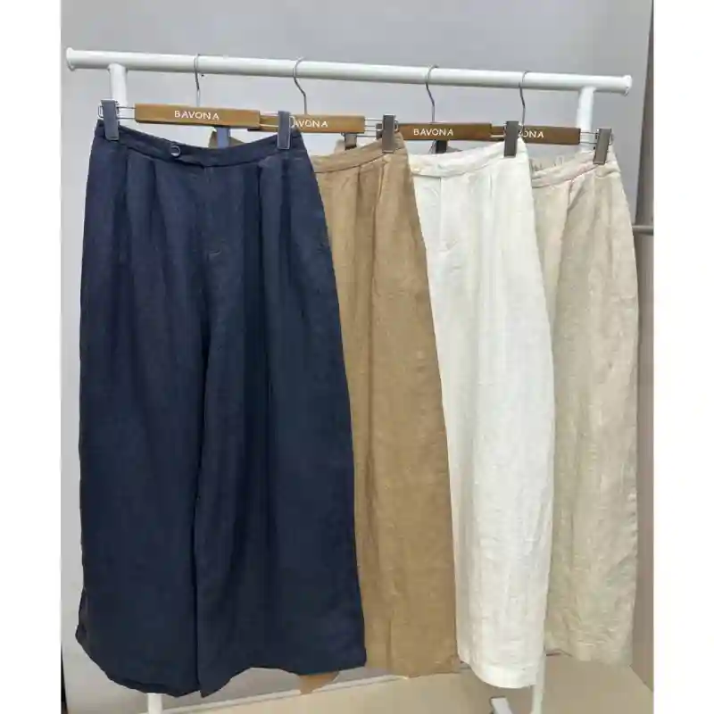 Льняные брюки (палаццо) размера 44 13147