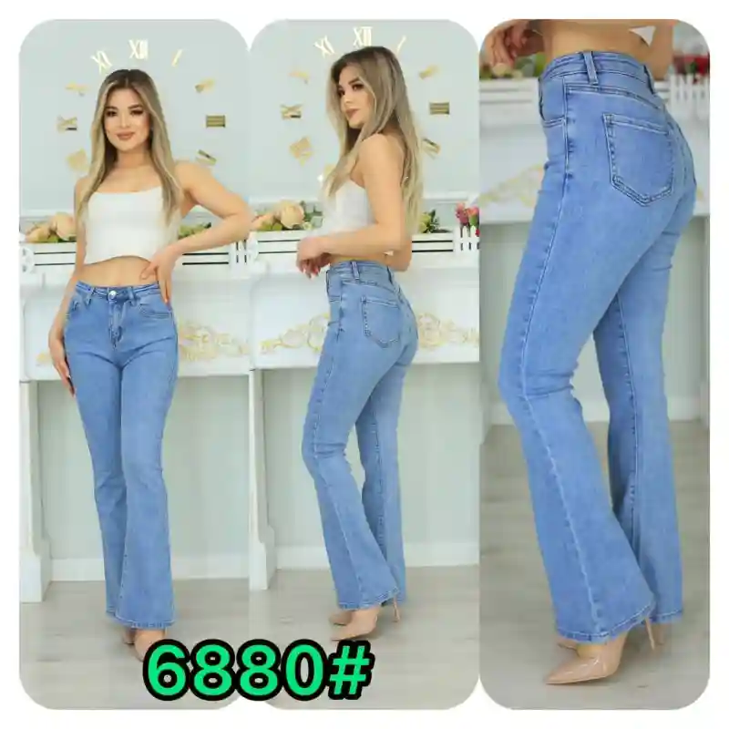 Джинсы клёш стрейтч 28