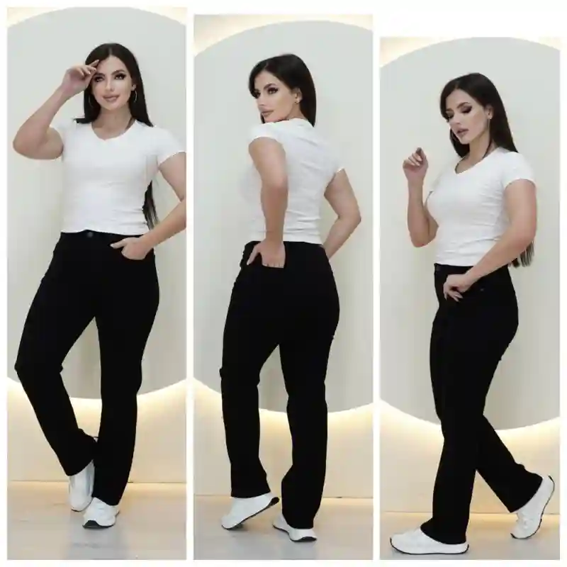 Чёрные прямые джинсы - Размер 30 14256