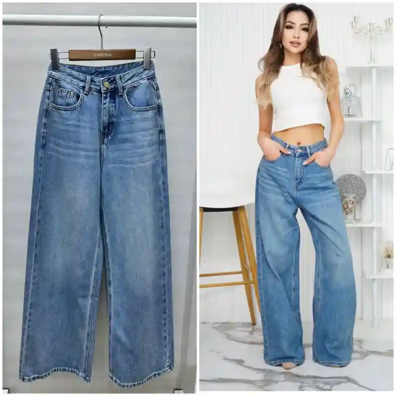 Джинсы багги синие - Размер 26 14287