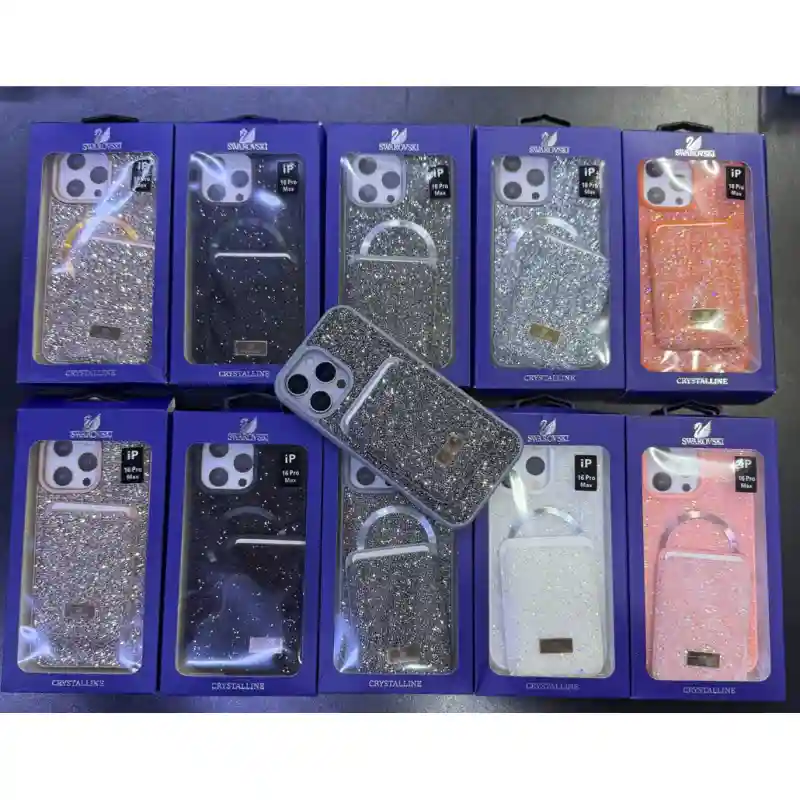 Чехол Swarovski Crystalline (Чёрный) IP15PRO