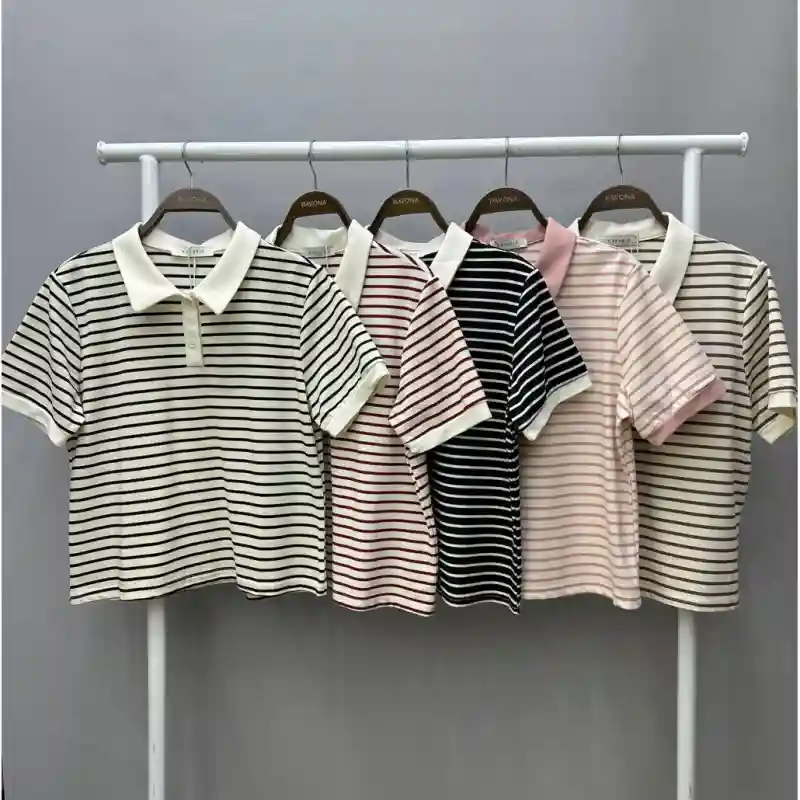 Поло белые полоски - Размер Стандарт 15681