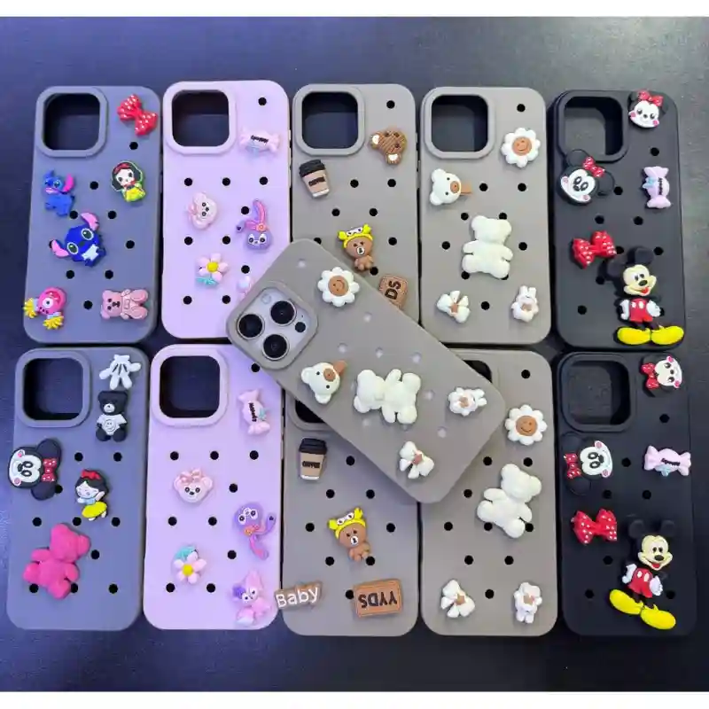 Чехол с мишкой Baby, кофе и короной IP13/14