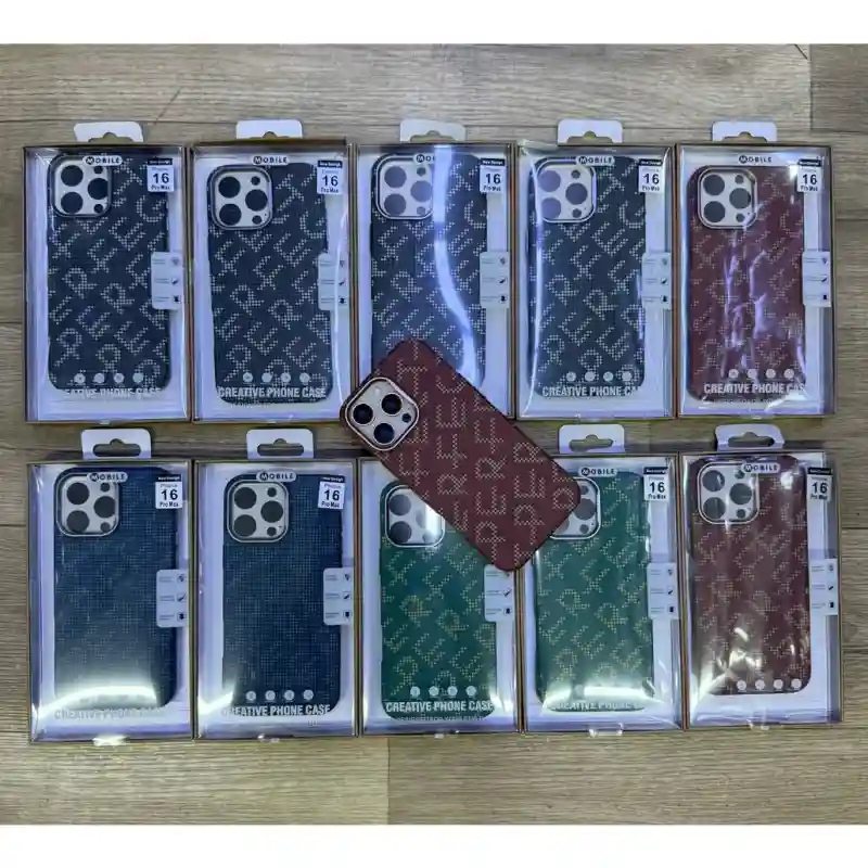 Чехол Синий с белым узором IP16