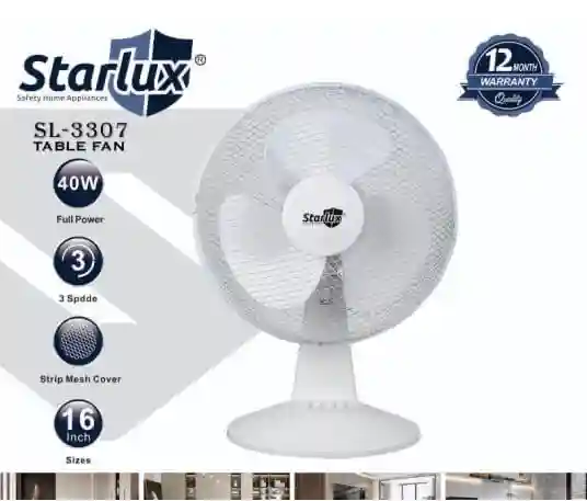 Настольный вентилятор Starlux SL-3307, 16", 40 Вт