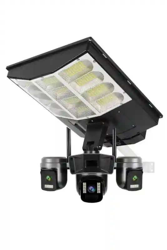 Уличная солнечная камера видеонаблюдения с прожектором (3 камеры)
