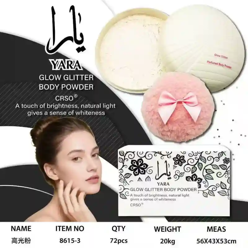 Сияющая пудра для тела Yara Glow Glitter Body Powder