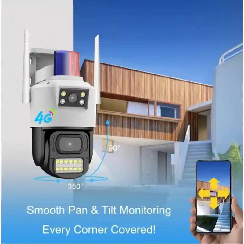 Камера P33 4G, уличная, двухкамерная, 360°