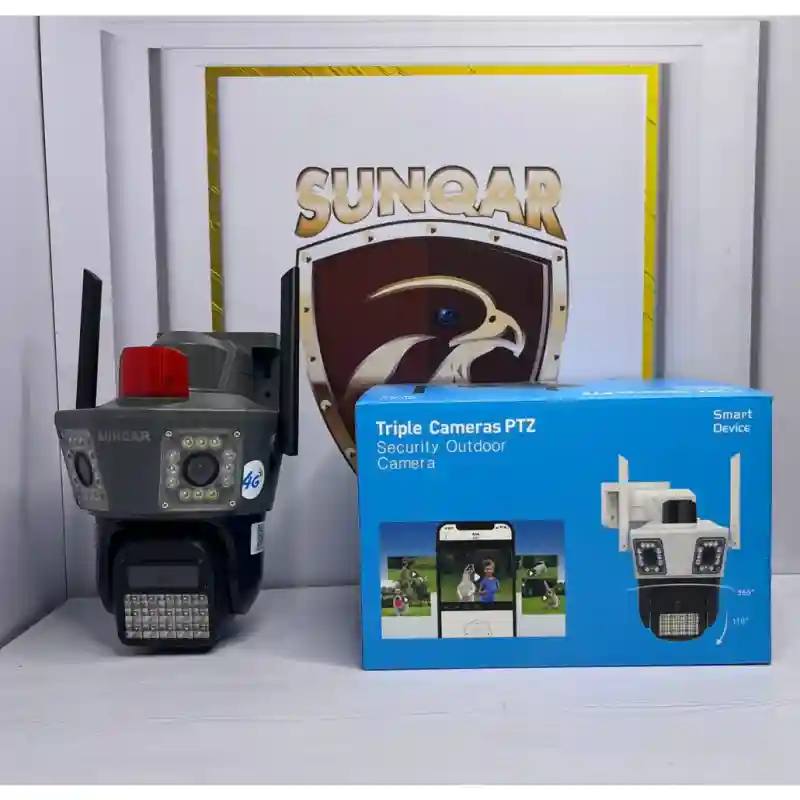 Камера S3, 3MP, 360°, 4G, трёхкамерная