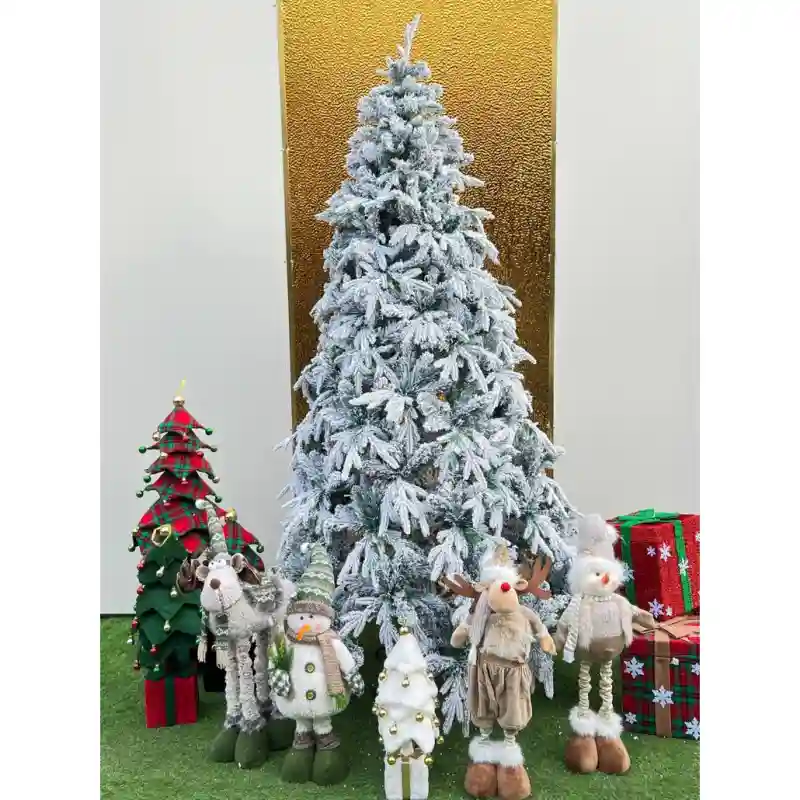 Новогодняя ёлка D7 на шарнире светится в теплом цвете 240 см