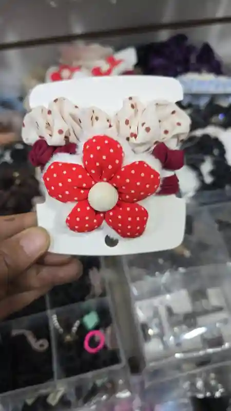 Резинка бант 3 шт, красный