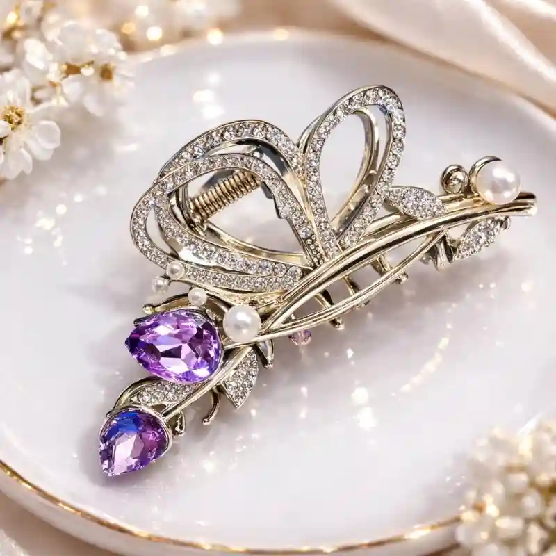 107beauty заколка зажим 1 шт, золотистый