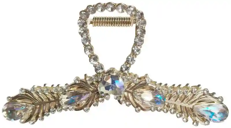 Заколка украшение 1 шт, золотистый