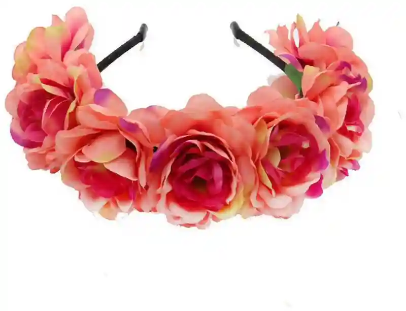 Ободок цветок 1 шт, оранжевый